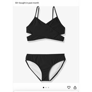 Kanu Surf Black Kids Swim Bikini